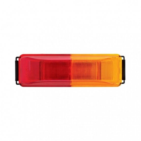 6-LED-Rectangular-Fender-Mount-Light-ClearanceMarker-With-Amber-Red-Lens-And-Black-Bracket-Bulk 6 LED Rectangular Fender Mount Light (Clearance/Marker) With Amber & Red Lens, And Black Bracket (Bulk) - Image 1