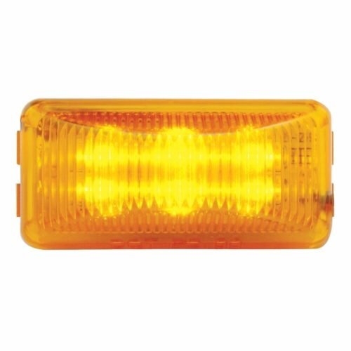 6 LED Rectangular Light (Clearance/Marker) - Amber LED/Amber Lens