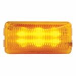 6 LED Rectangular Light (Clearance/Marker) - Amber LED/Amber Lens (Bulk)