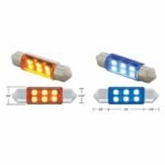 6 SMD High Power Micro LED 6418/6461-36mm Dome Light Bulb - Red (2-Pack) - Image 5