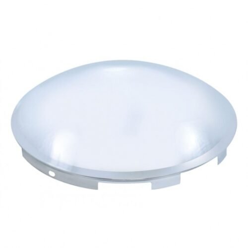 6 Uneven Stainless Steel Dome Front Hubcap - 7/16" Lip