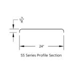 66" 430 Stainless Steel (16ga) Roll Formed Edge Smooth Half Fender - SS Series (Pair) - Image 3