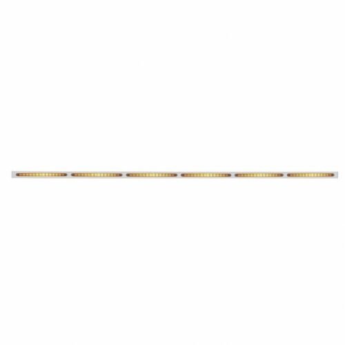 79-1/2" Stainless Bumper Light Bracket With 6X 14 LED 12" Light Bars - Amber LED/Amber Lens