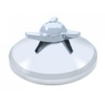 8" Chrome Cover With 3 Bar Spinner For UP Rear Axle Cover - Right Swing Bars (Bulk)