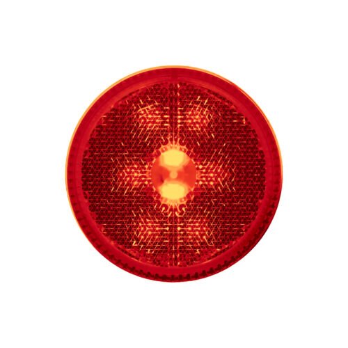 8 LED 2-1/2" Round Reflectorize Light Kit (Clearance/Marker) - Red LED/Red Lens