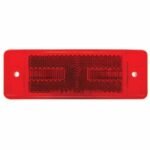 8 LED Rectangular Light (Clearance/Marker) With Reflex Lens - Red LED/Red Lens