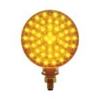88 LED Single Stud Double Face Turn Signal Light - Amber & Red LED/Amber & Red Lens - Image 2
