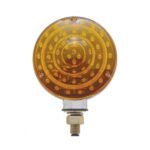 88 LED Single Stud Double Face Turn Signal Light - Amber & Red LED/Amber & Red Lens - Image 3