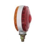 88 LED Single Stud Double Face Turn Signal Light - Amber & Red LED/Amber & Red Lens - Image 4