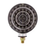 88 LED Single Stud Double Face Turn Signal Light - Amber & Red LED/Clear Lens - Image 3
