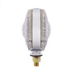 88 LED Single Stud Double Face Turn Signal Light - Amber & Red LED/Clear Lens - Image 7