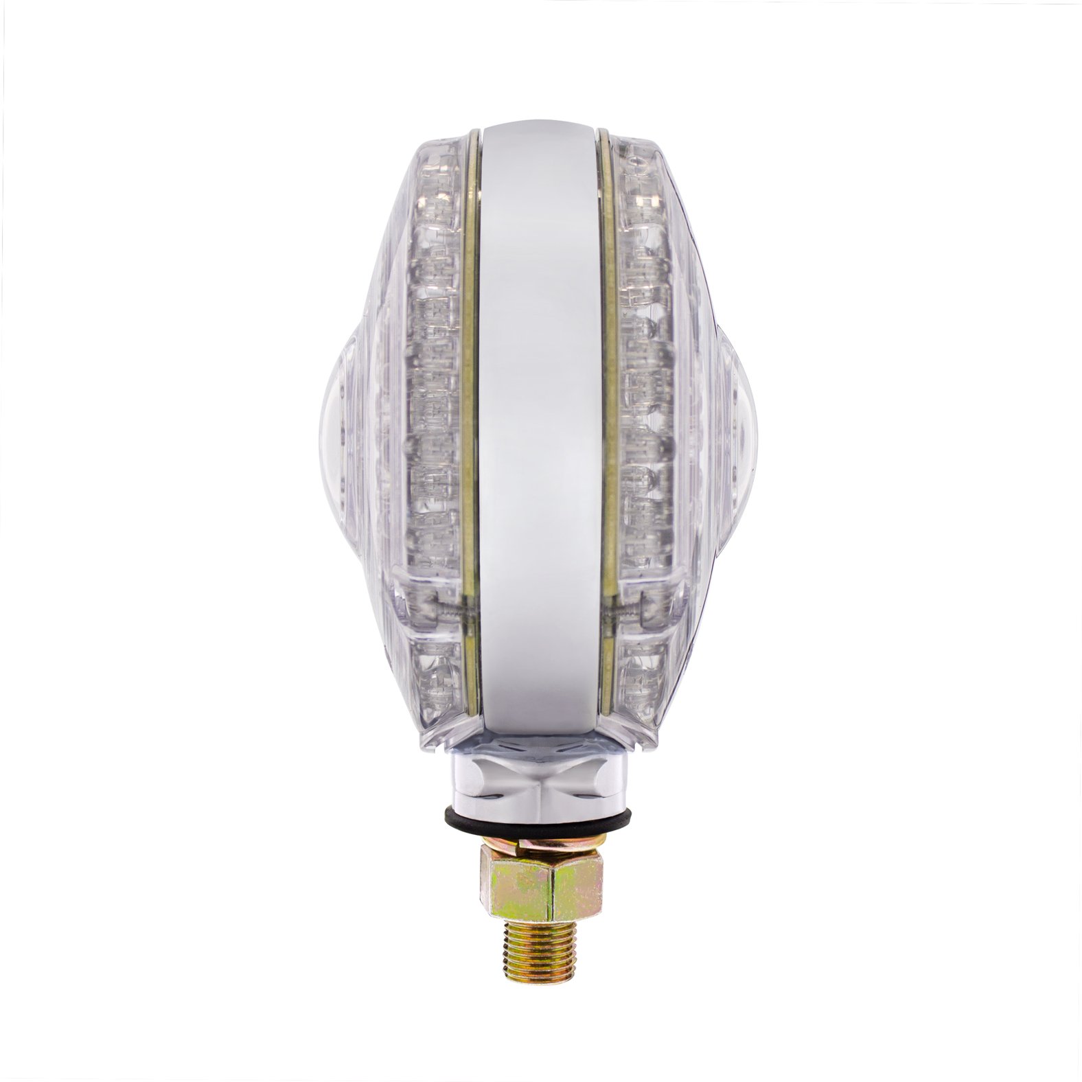 88-LED-Single-Stud-Double-Face-Turn-Signal-Light-Amber-Red-LEDClear-Lens-6 88 LED Single Stud Double Face Turn Signal Light - Amber & Red LED/Clear Lens - Image 7