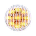 9 LED 2" Round Light (Clearance/Marker) - Amber LED/Clear Lens (Bulk)