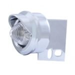 9 LED Beehive Mud Flap Hanger End Light With Visor - Amber LED/Clear Lens