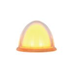 9 LED Dual Function GloLight Watermelon Cab/Auxiliary Light - Amber LED/Clear Lens - Image 2