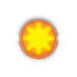 9 LED Dual Function GloLight Watermelon Cab/Auxiliary Light - Amber LED/Clear Lens - Image 6