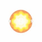 9 LED Dual Function GloLight Watermelon Grakon 1000 Style Cab Light - Amber LED/Clear Lens - Image 6