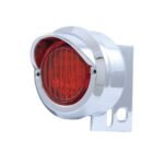 9 LED Mud Flap Hanger End Light With Visor - Red LED/Red Lens