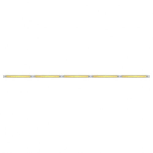 94" Stainless Light Bracket With 5X 23 SMD LED 17-1/4" Light Bars & Bezels - Amber LED/Amber Lens