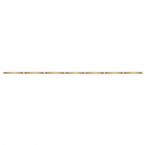 94" Stainless Light Bracket With 7X 14 LED 12" Light Bars - Amber LED/Amber Lens