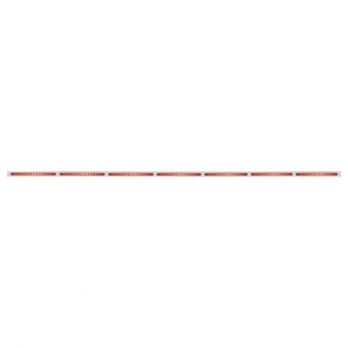 94" Stainless Light Bracket With 7X 14 LED 12" Light Bars - Red LED/Red Lens