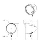 Black "BILLET" Style Groove Headlight Housing With Visor - Image 5