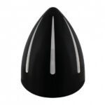 Black "Billet" Style Groove Headlight With Visor 5 LED Bulb - Blackout - Image 3