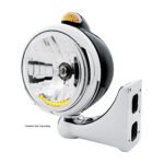Black Guide 682-C Headlight H4 With 10 Amber LED & Dual Mode LED Signal - Amber Lens - Image 4