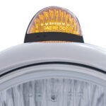Black Guide 682-C Headlight H6024 & Dual Mode LED Signal - Amber Lens - Image 2