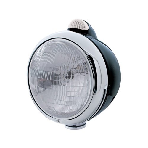 Black Guide 682-C Headlight H6024 & Dual Mode LED Signal - Clear Lens
