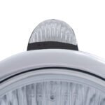 Black Guide 682-C Headlight No Bulb With Dual Mode LED Signal - Clear Lens - Image 2