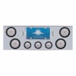 CR Rear Center Panel With 4X 10 LED 4" Lights & 3X 13 LED 2-1/2" Beehive Lights -Red LED/Clear Lens