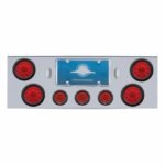 CR Rear Center Panel With 4X 10 LED 4" Lights & 3X 13 LED 2-1/2" Lights -Red LED & Lens