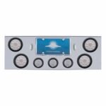 CR Rear Center Panel With 4X 10 LED 4" Lights & 3X 13 LED 2-1/2" Lights -Red LED/Clear Lens