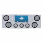 CR Rear Center Panel With 4X 12 LED 4" Reflector Lights & 3X 13 LED 2-1/2" Lights -Red LED/Clear Lens