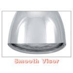 Chrome "Chopper" Headlight With Smooth Visor 11 LED Bulb - Image 3