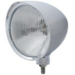 Chrome "Chopper" Headlight With Smooth Visor H4 Bulb