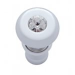 Chrome Deluxe Cigarette Lighter With Clear Crystal