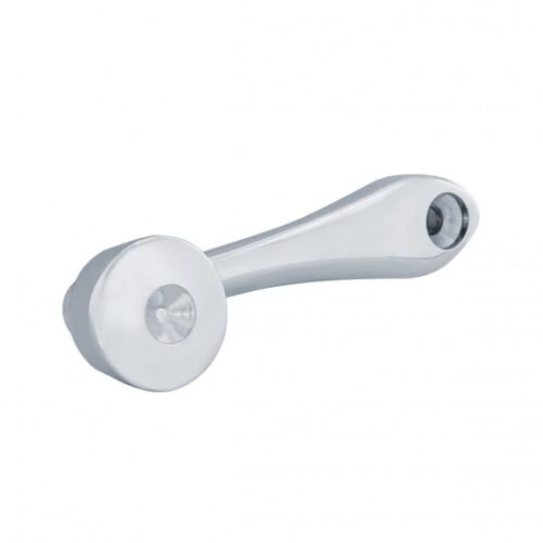 Chrome Die-Cast Window Crank With 16-Spline 7/16” OD Adapter - Indented