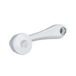 Chrome Die-Cast Window Crank With 3/8” Square Adapter - Indented