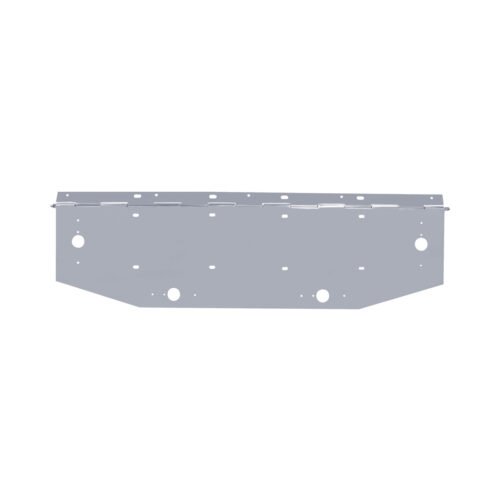 Chrome Double License Plate Holder, Hinged With Holes For Running Lights - 36" Wide