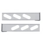 Chrome Flange Mount Rear Light Bar With Six Oval Light Cutouts (Pair)