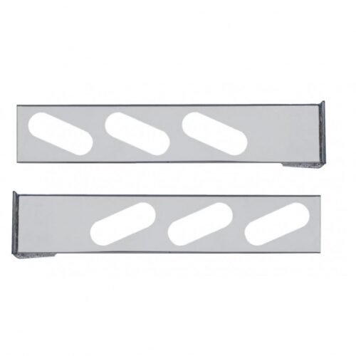 Chrome Flange Mount Rear Light Bar With Six Oval Light Cutouts (Pair)