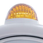 Chrome Guide 682-C Headlight H4 With Amber LED & Dual Mode LED Signal - Amber Lens - Image 2