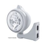Chrome Guide 682-C Headlight H4 With White LED & Original Style LED Signal - Clear Lens - Image 3