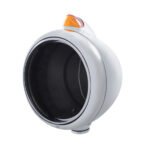 Chrome Guide 682-C Headlight No Bulb With Original Style LED Signal - Amber Lens - Image 2