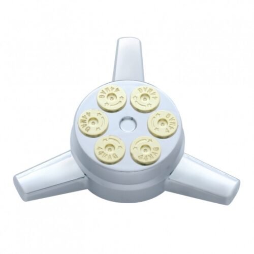 Chrome Plastic Gun Cylinder Hubcap Spinner Only
