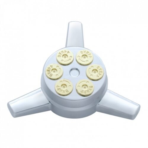 Chrome Plastic Gun Cylinder Hubcap Spinner Only (Bulk)