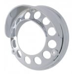 Chrome Plastic Light Bezel With Visor For UP LED Double Face Turn Signal Light