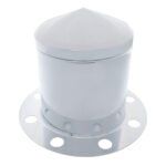 Chrome Pointed Rear Axle Cover 3PC Kit For 33mm Nut Cover - Steel/Aluminum Wheel (8 Hole)